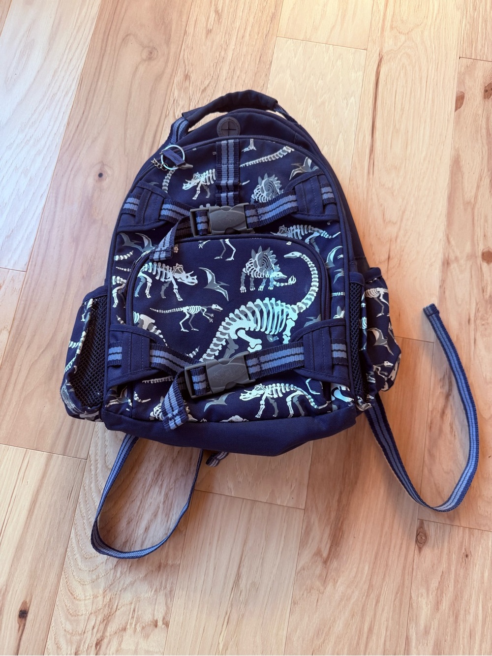 Pottery Barn Glow-in-the-Dark Dino Bones Navy Mackenzie Small Backpack